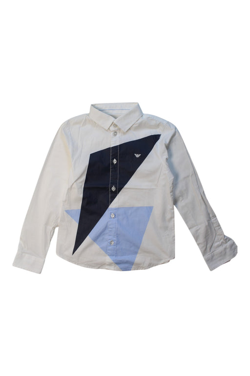A White Long Sleeve Shirts from Armani in size 7Y for boy. (Front View)