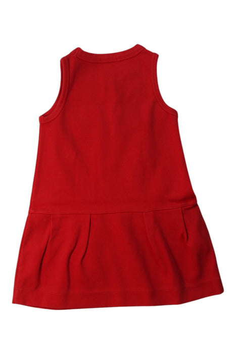 A Red Sleeveless Dresses from Crewcuts in size 4T for girl. (Back View)