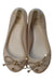A Beige Flats from Melissa in size 6T for girl. (Back View)