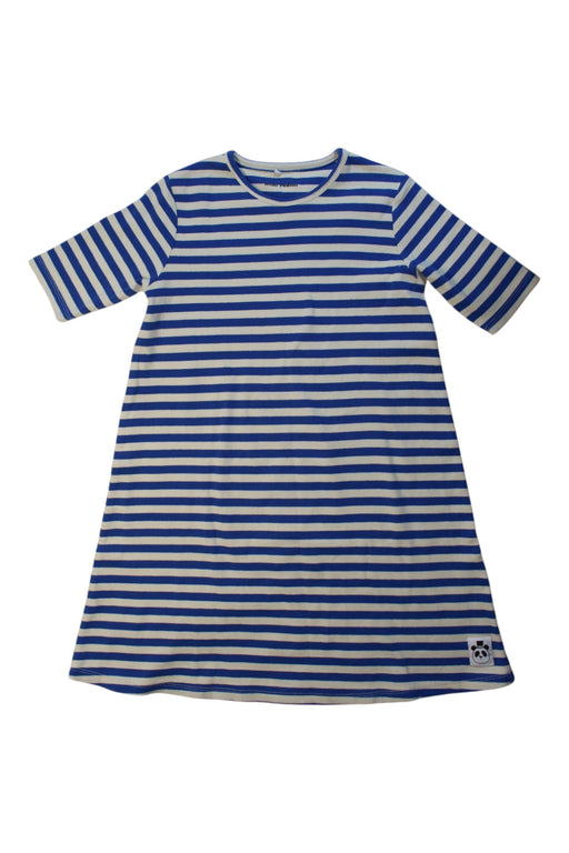 A Blue Short Sleeve Dresses from Mini Rodini in size 8Y for girl. (Front View)