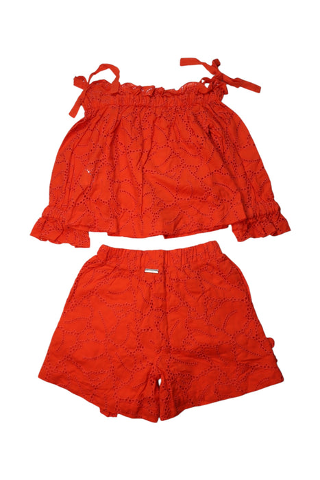 A Red Shorts Sets from MSGM in size 6T for girl. (Back View)