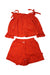 A Red Shorts Sets from MSGM in size 6T for girl. (Back View)