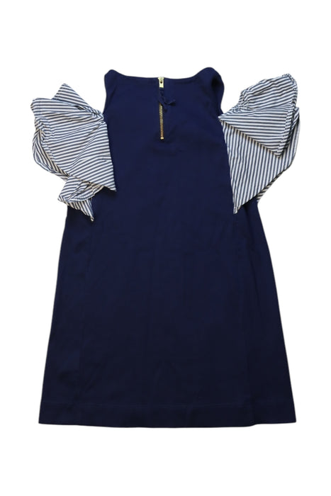 A Navy Sleeveless Dresses from Crewcuts in size 5T for girl. (Back View)