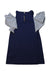A Navy Sleeveless Dresses from Crewcuts in size 5T for girl. (Back View)