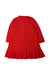 A Red Long Sleeve Dresses from Il Gufo in size 6T for girl. (Back View)