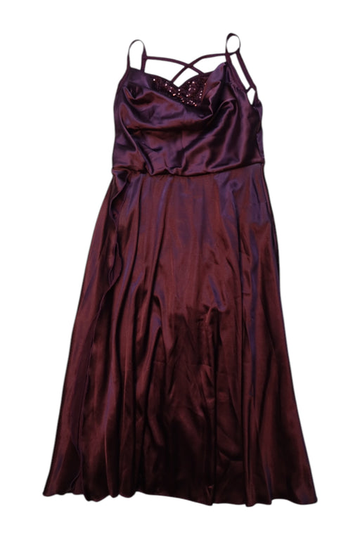 A Burgundy Sleeveless Dresses from Weissman in size 12Y for girl. (Front View)