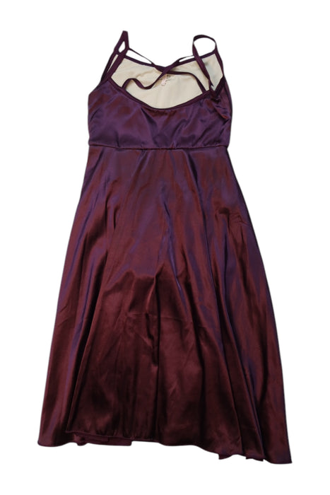 A Burgundy Sleeveless Dresses from Weissman in size 12Y for girl. (Back View)