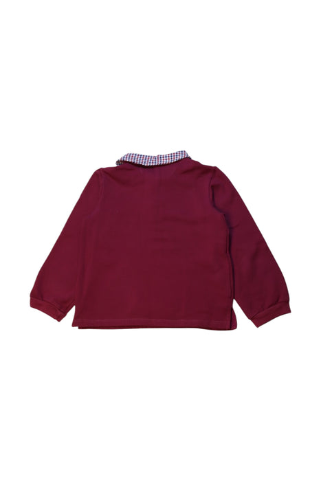 A Burgundy Long Sleeve Polos from Fina Ejerique in size 5T for boy. (Back View)