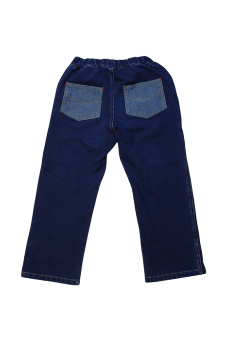 A Navy Jeans from Happyland in size 5T for neutral. (Back View)
