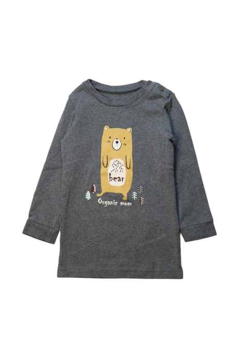 A Grey Long Sleeve Tops from Organic Mom in size 2T for neutral. (Front View)