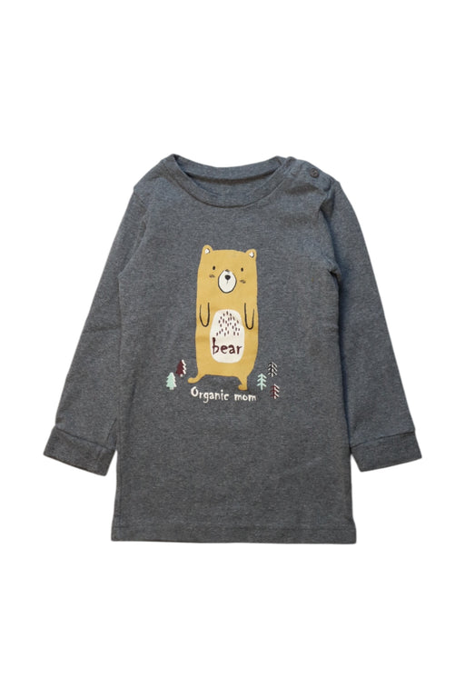 A Grey Long Sleeve Tops from Organic Mom in size 2T for neutral. (Front View)