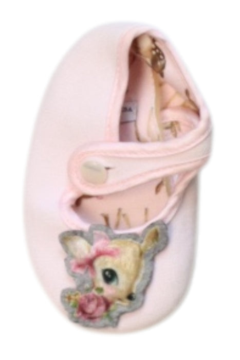 A Pink Booties from Monnalisa in size 12-18M for girl. (Back View)