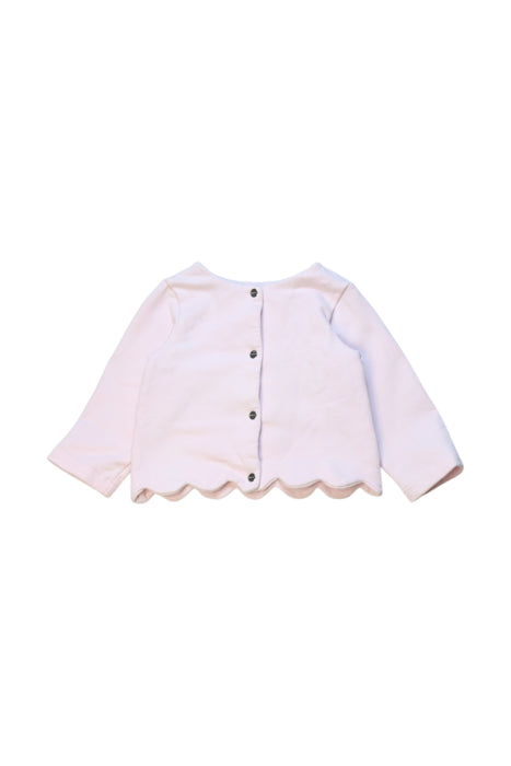 A White Long Sleeve Tops from Jacadi in size 6-12M for girl. (Front View)