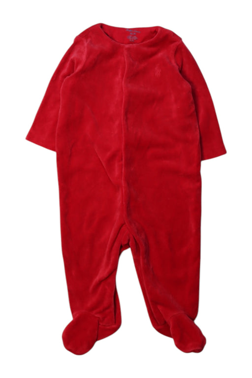 A Red Onesies from Ralph Lauren in size 0-3M for neutral. (Front View)