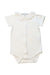 A Ivory Short Sleeve Bodysuits from Tartine et Chocolat in size 12-18M for neutral. (Front View)
