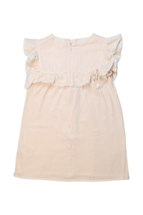 A Peach Sleeveless Dresses from Chloe in size 12-18M for girl. (Back View)