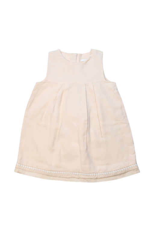 A Beige Sleeveless Dresses from Chloe in size 6-12M for girl. (Front View)