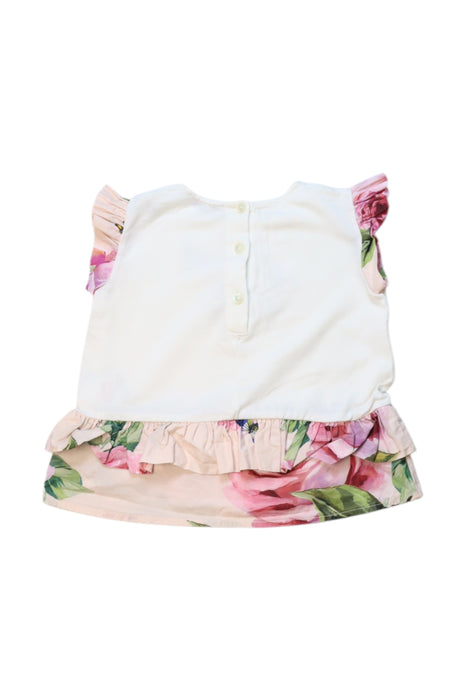 A Ivory Sleeveless Tops from Dolce & Gabbana in size 12-18M for girl. (Back View)