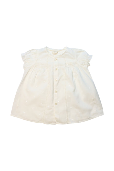 A White Short Sleeve Dresses from Nanos in size 12-18M for girl. (Front View)
