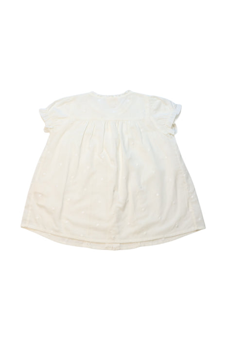 A White Short Sleeve Dresses from Nanos in size 12-18M for girl. (Back View)