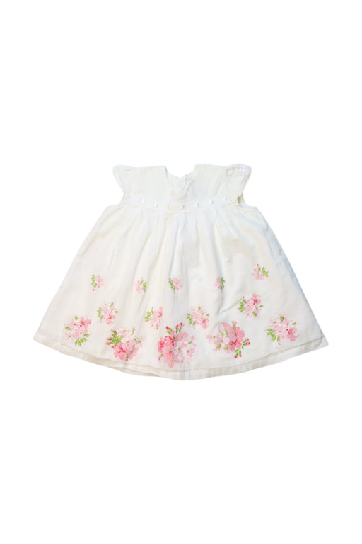 A White Sleeveless Dresses from Emile et Rose in size 0-3M for girl. (Front View)