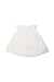 A White Sleeveless Dresses from Emile et Rose in size 0-3M for girl. (Back View)