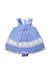 A Blue Sleeveless Rompers from Nicholas & Bears in size 0-3M for girl. (Front View)