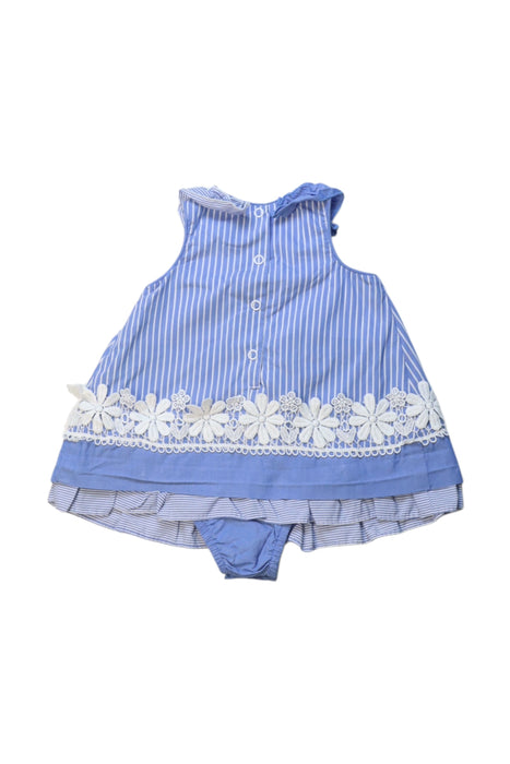 A Blue Sleeveless Rompers from Nicholas & Bears in size 0-3M for girl. (Back View)