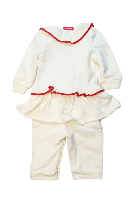 A White Pants Sets from Ferrari in size 3-6M for girl. (Back View)