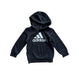 A Black Hooded Sweatshirts from Adidas in size 5T for boy. (Front View)