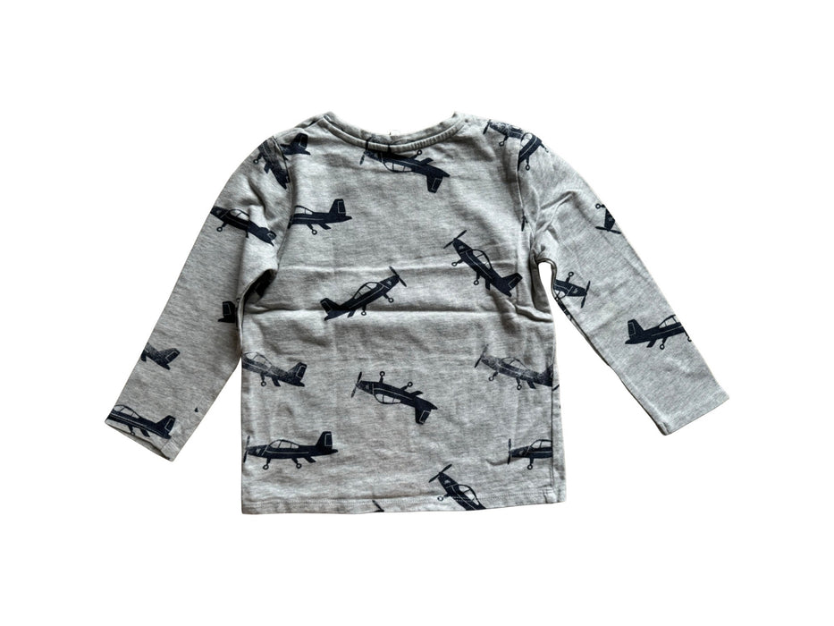 A Grey Long Sleeve T Shirts from Seed in size 4T for boy. (Back View)