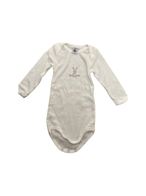A Ivory Long Sleeve Bodysuits from Petit Bateau in size 6-12M for neutral. (Front View)
