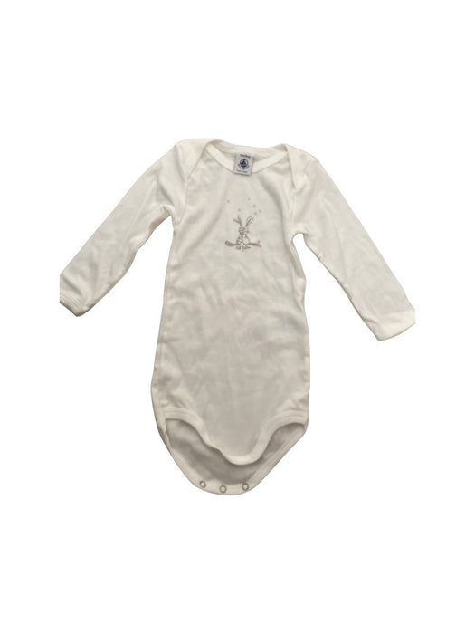 A Ivory Long Sleeve Bodysuits from Petit Bateau in size 6-12M for neutral. (Front View)