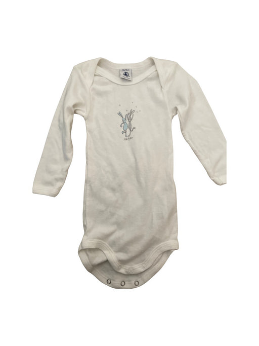 A Beige Long Sleeve Bodysuits from Petit Bateau in size 6-12M for neutral. (Front View)