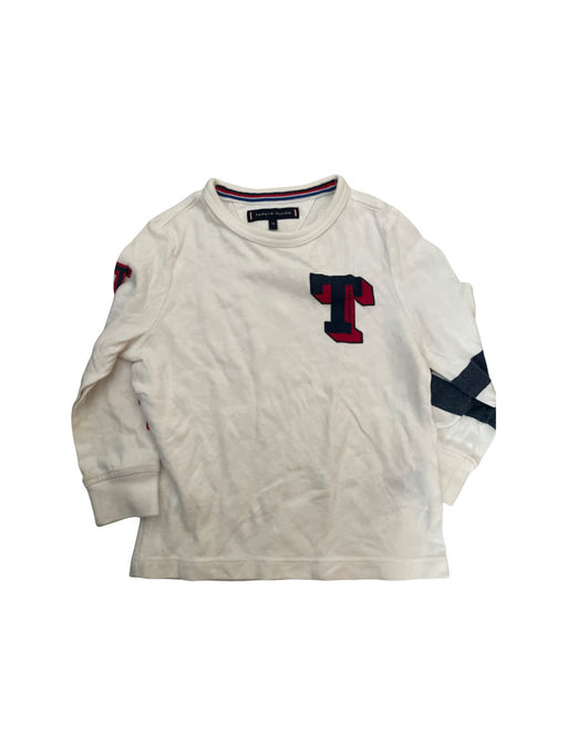 A White Long Sleeve T Shirts from Tommy Hilfiger in size 3T for boy. (Front View)