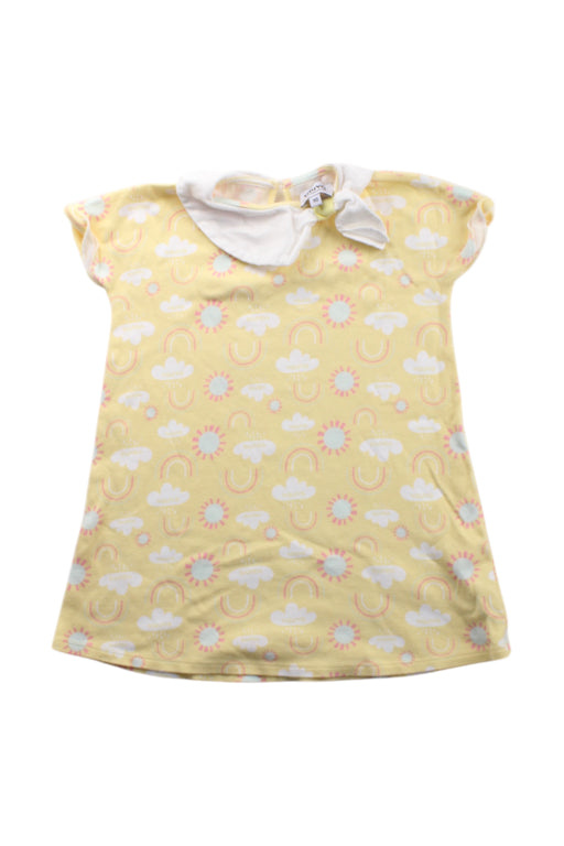 A Yellow Short Sleeve Dresses from Vauva in size 18-24M for neutral. (Front View)
