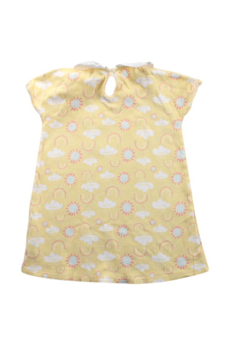 A Yellow Short Sleeve Dresses from Vauva in size 18-24M for neutral. (Back View)