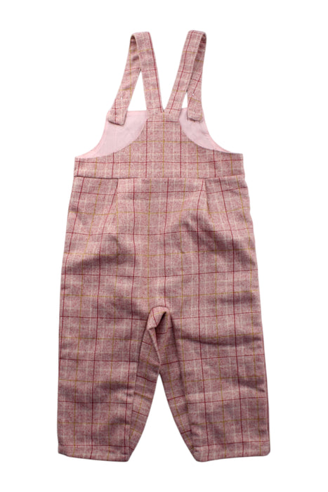 A Red Long Overalls from Chickeeduck in size 18-24M for neutral. (Back View)