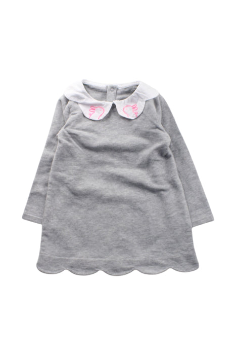 A Grey Long Sleeve Dresses from Jacadi in size 12-18M for girl. (Front View)
