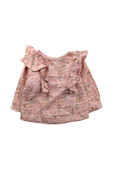 A Pink Long Sleeve Tops from Little Green Radicals in size 18-24M for girl. (Front View)