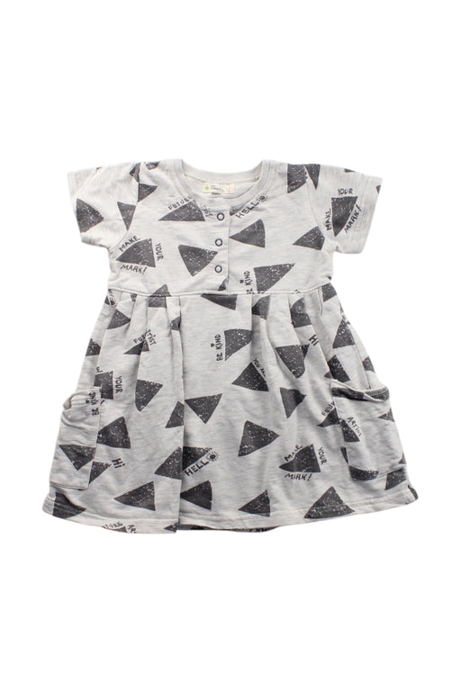 A Grey Short Sleeve Dresses from The Bonnie Mob in size 18-24M for neutral. (Front View)