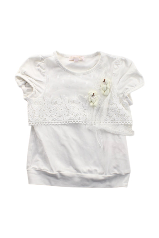 A White Short Sleeve Tops from Nicholas & Bears in size 2T for girl. (Front View)