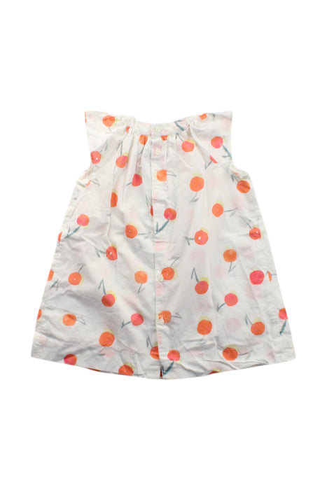 A White Sleeveless Dresses from Bonpoint in size 2T for girl. (Back View)