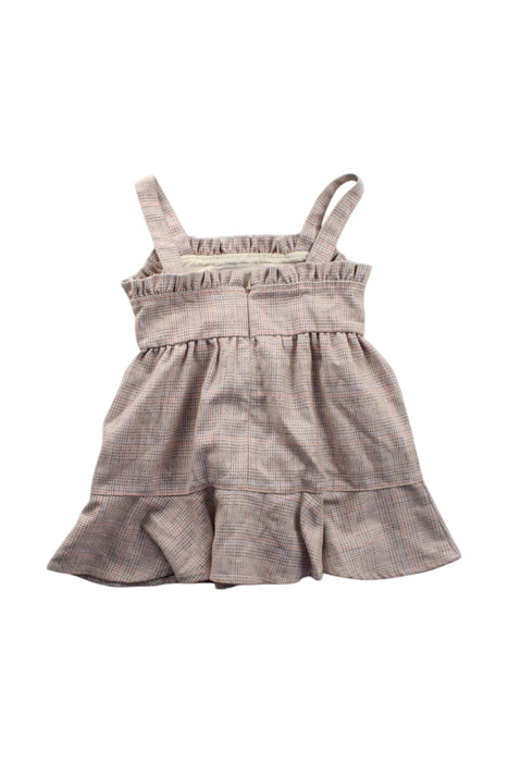 A Beige Sleeveless Dresses from Chickeeduck in size 18-24M for girl. (Back View)