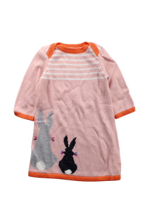 A Pink Sweater Dresses from Boden in size 6-12M for girl. (Front View)