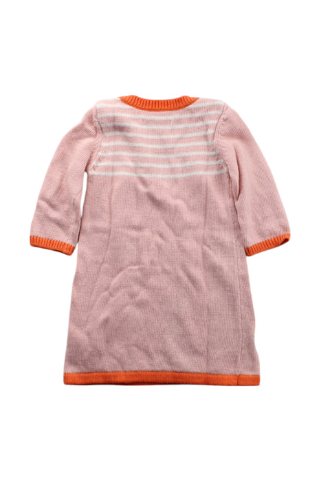 A Pink Sweater Dresses from Boden in size 6-12M for girl. (Back View)