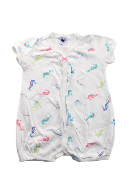 A Multicolour Short Sleeve Rompers from Petit Bateau in size 6-12M for neutral. (Front View)