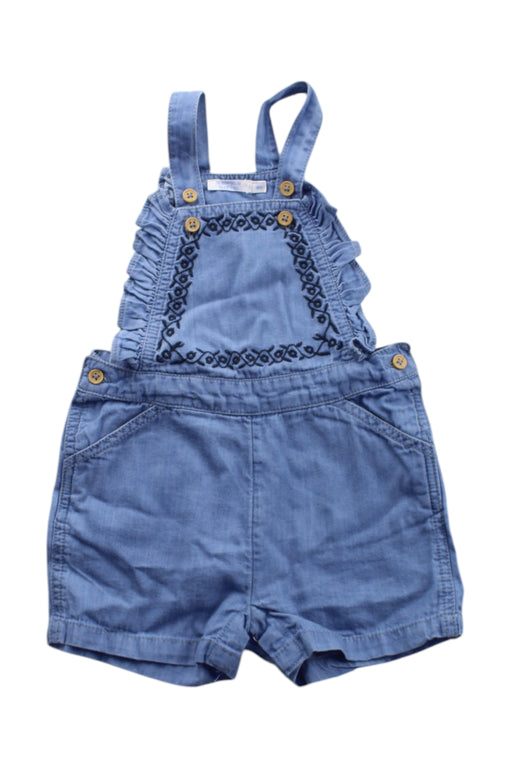 A Blue Overall Shorts from Bout'Chou in size 3-6M for neutral. (Front View)