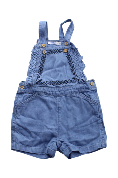 A Blue Overall Shorts from Bout'Chou in size 3-6M for neutral. (Front View)