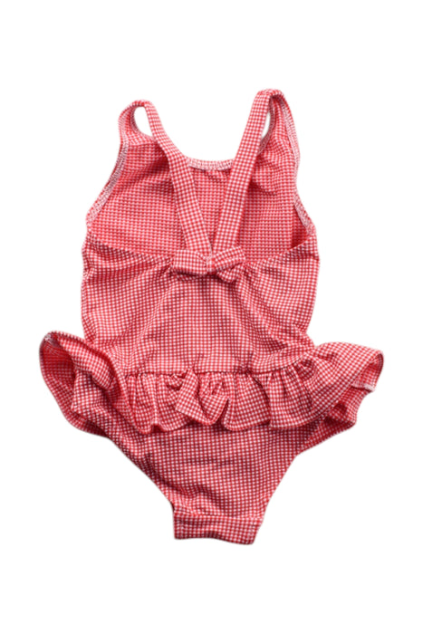 A Red Swimsuits from Bout&#39;Chou in size 6-12M for girl. (Back View)
